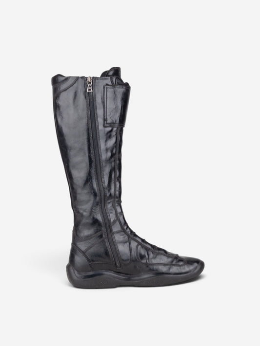Prada 2000s Americas Cup Sneaker Boots – side view