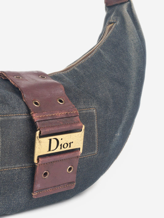 Dior by Galliano SS02 'Street Chic' Denim Hobo Croissant Shoulder Bag – photo 5