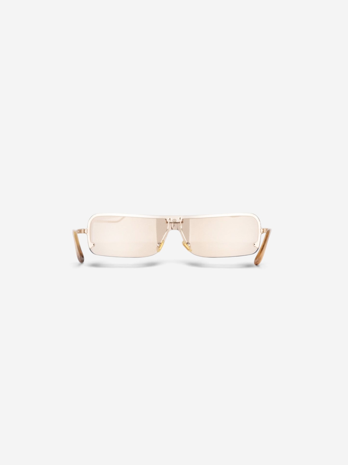 Miu Miu 2000s Rimless Shield Mask Wrap Sunglasses – back view