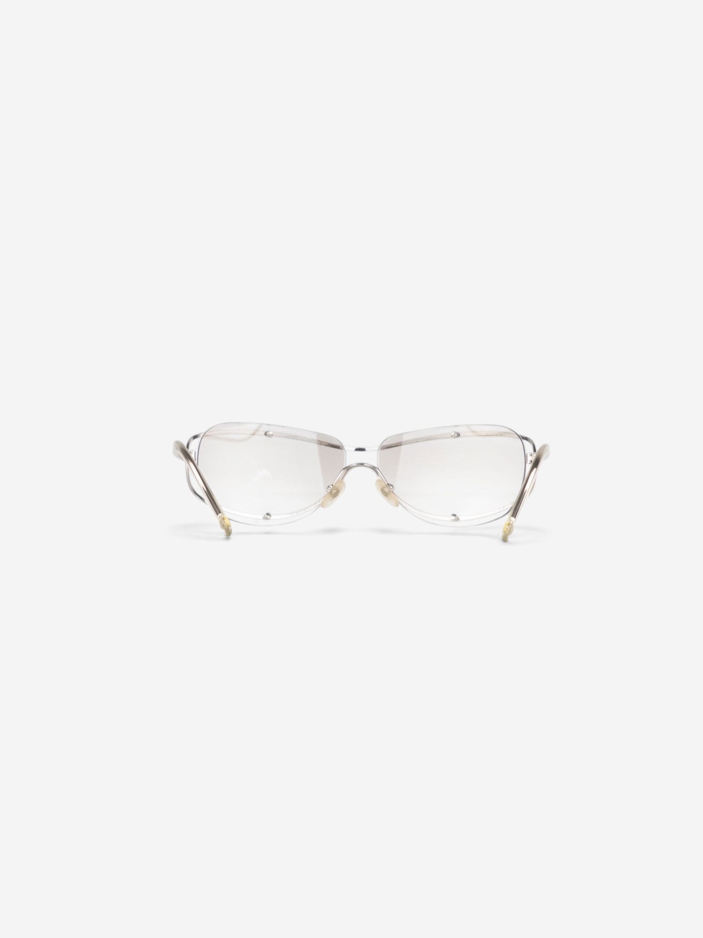 Chanel by Karl Lagerfeld 2000s '4027' Rimless Sports Goggle Sunglasses – back view