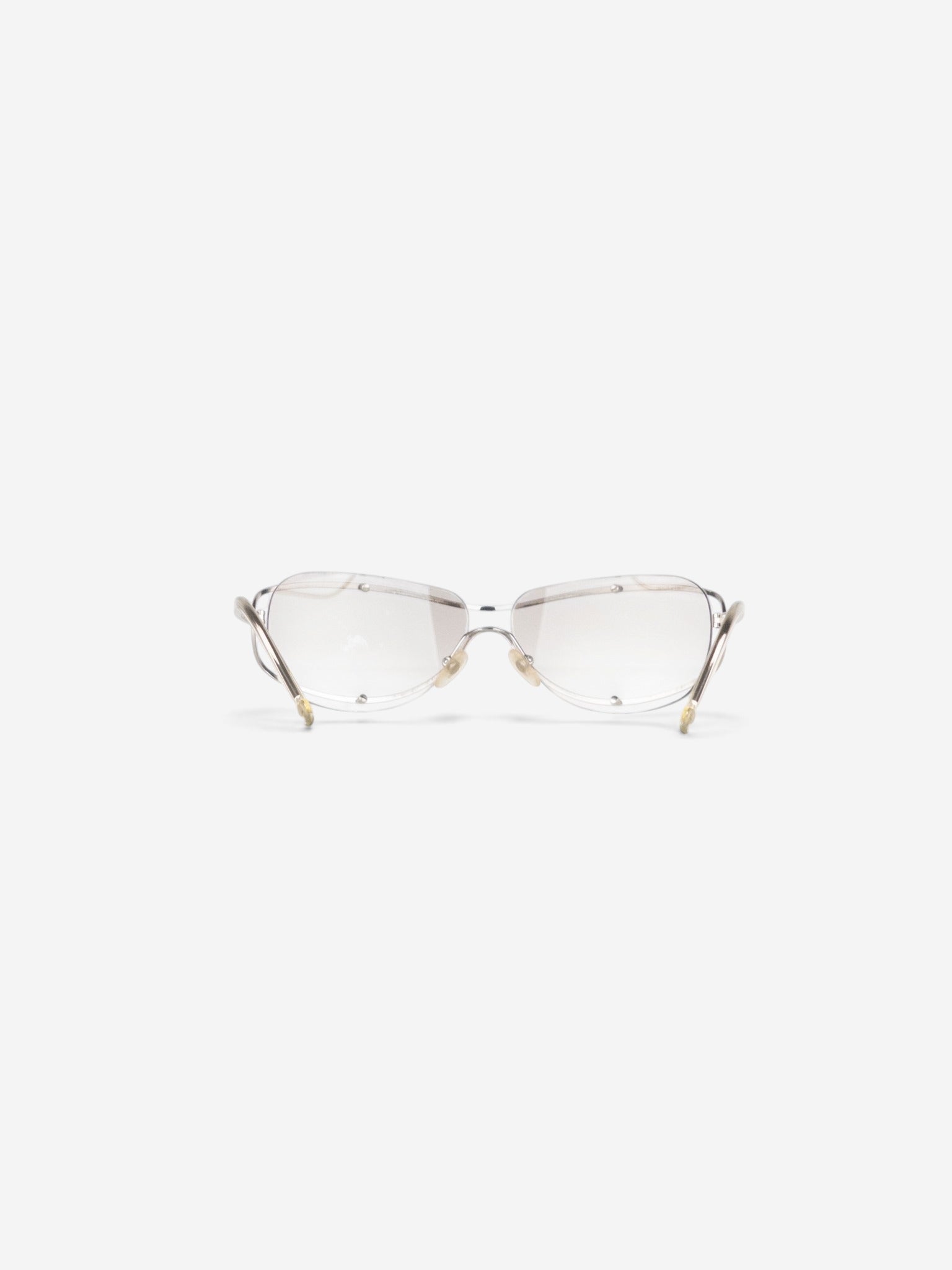 Chanel by Karl Lagerfeld 2000s '4027' Rimless Sports Goggle Sunglasses – back view
