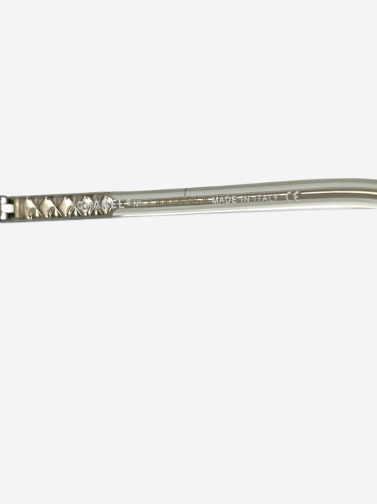 Chanel by Karl Lagerfeld 2000s '4027' Rimless Sports Goggle Sunglasses – pyramid stud temple detail