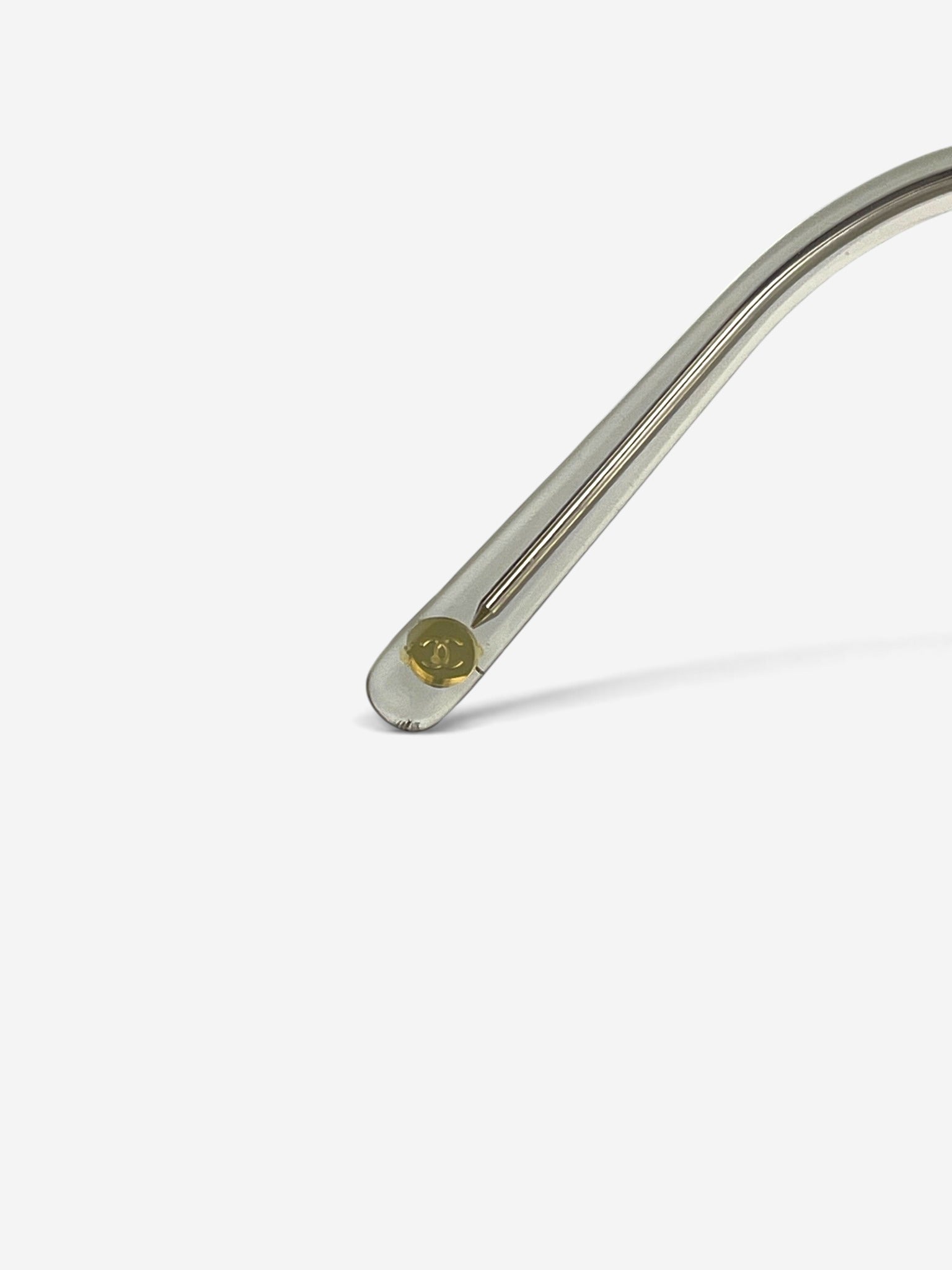 Chanel by Karl Lagerfeld 2000s '4027' Rimless Sports Goggle Sunglasses – temple tip CC stud detail