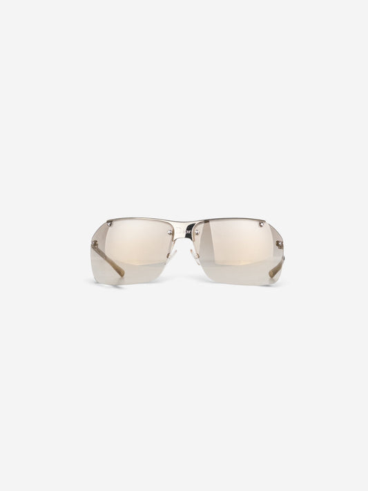 Dior by Galliano 2000s 'Hit 1' Rimless Swarovski Rhinestone Sunglasses – front view