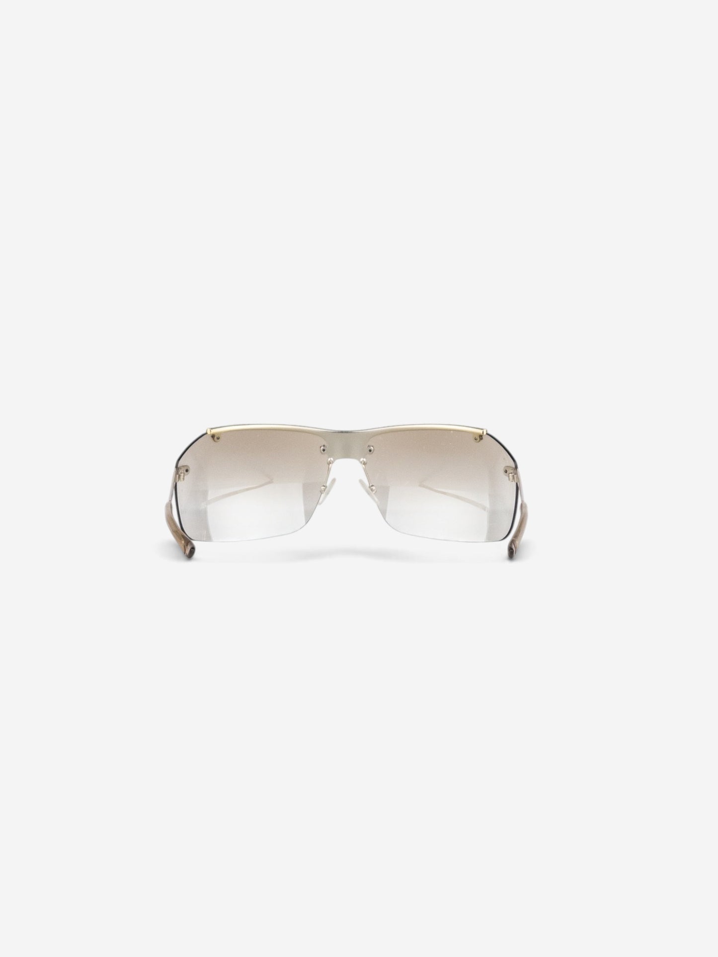 Dior by Galliano 2000s 'Hit 1' Rimless Swarovski Rhinestone Sunglasses – back view