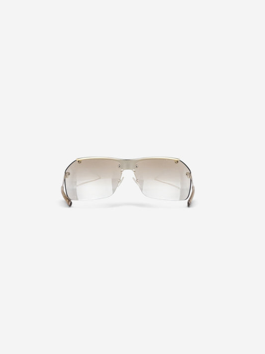 Dior by Galliano 2000s 'Hit 1' Rimless Swarovski Rhinestone Sunglasses – back view