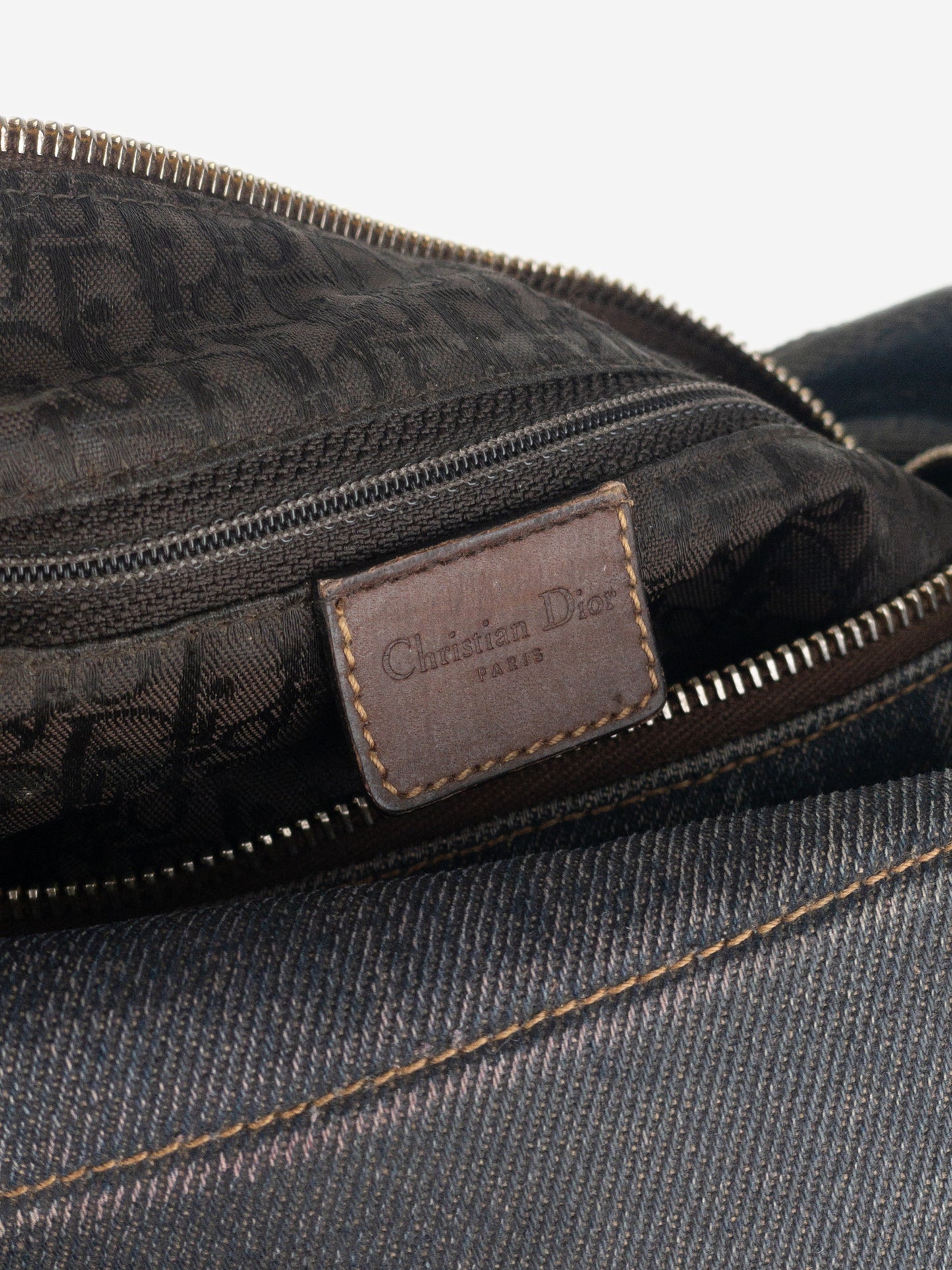 Dior by Galliano SS02 'Street Chic' Denim Hobo Croissant Shoulder Bag