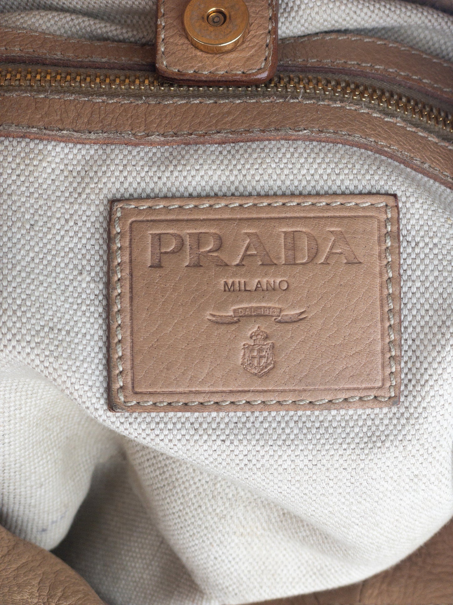 Prada 2000s Cervo Sacca Hobo Shoulder Bag