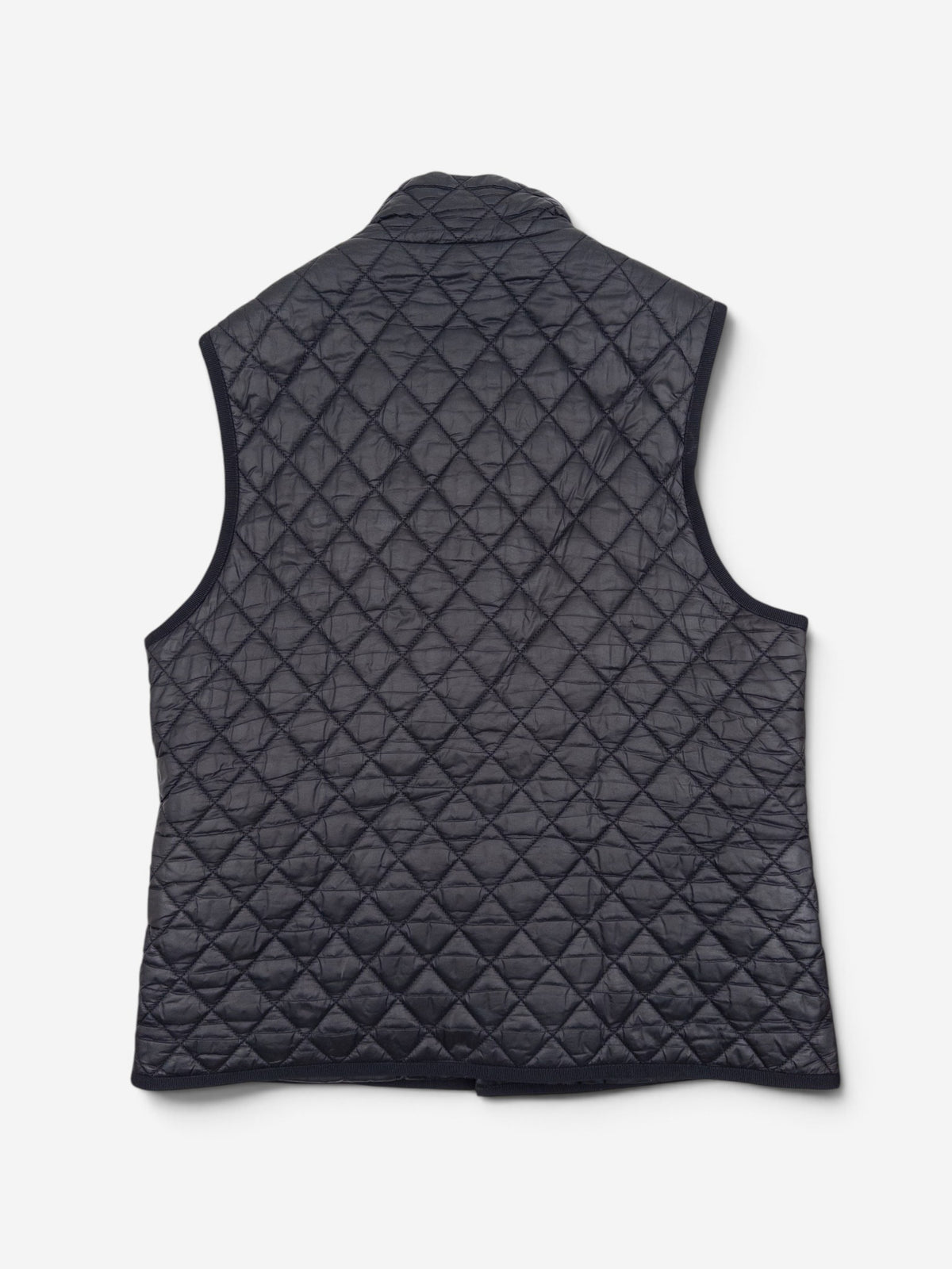 Chanel by Karl Lagerfeld 2010s CC Quilted Puffer Biker Vest – back view