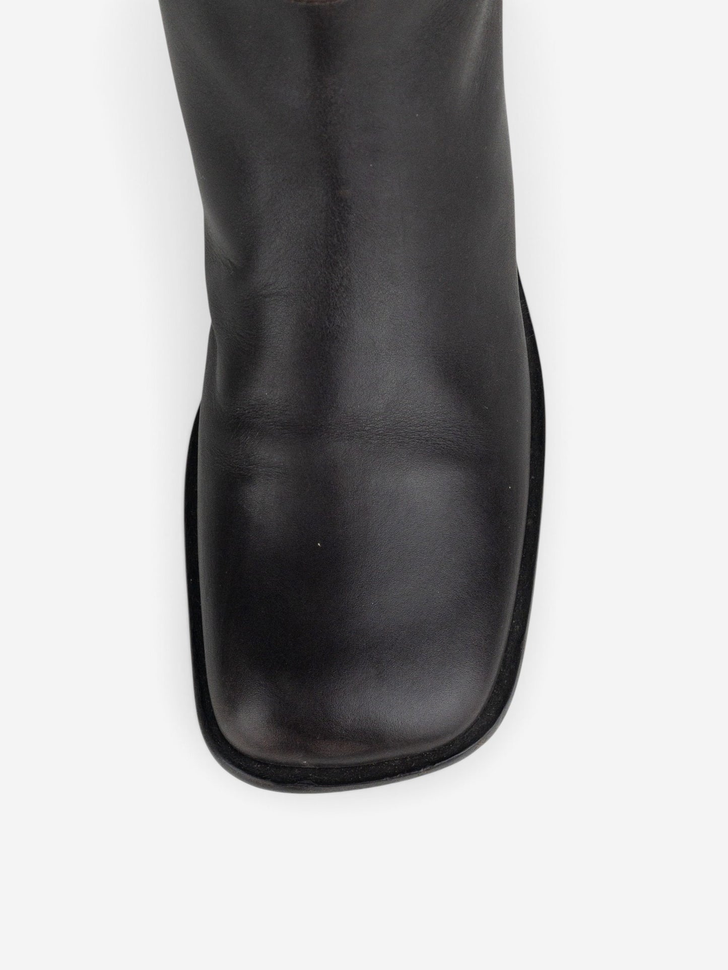 Prada SS99 Knee-High Platform Split Sole Riding Boots – detail view