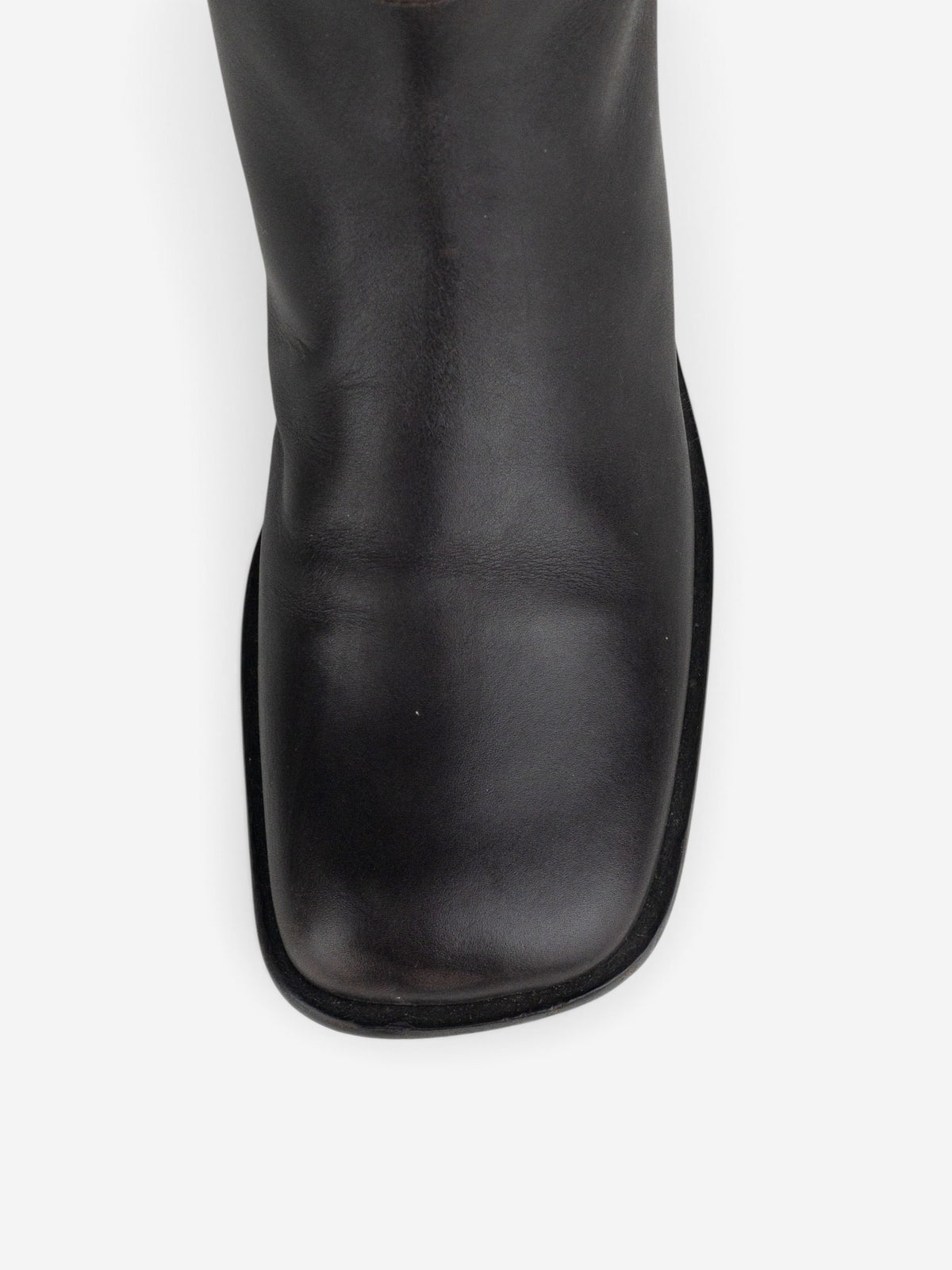 Prada SS99 Knee-High Platform Split Sole Riding Boots – detail view