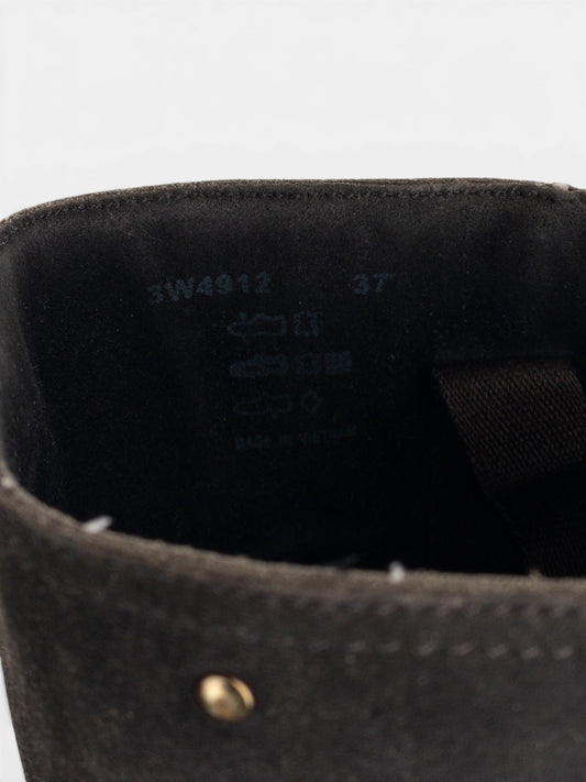 Prada 2000s Mid Calf Suede Biker Boots – detail view