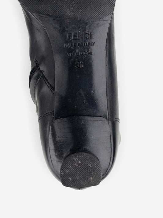 Fendi by Karl Lagerfeld 2000s Mid-Calf Riding Boots – detail view