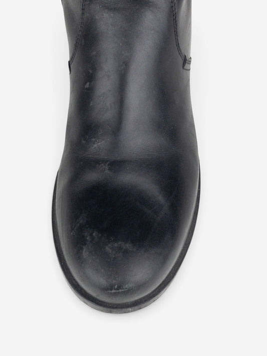 Prada 2000s Knee High Double-Buckle Riding Boots – detail view
