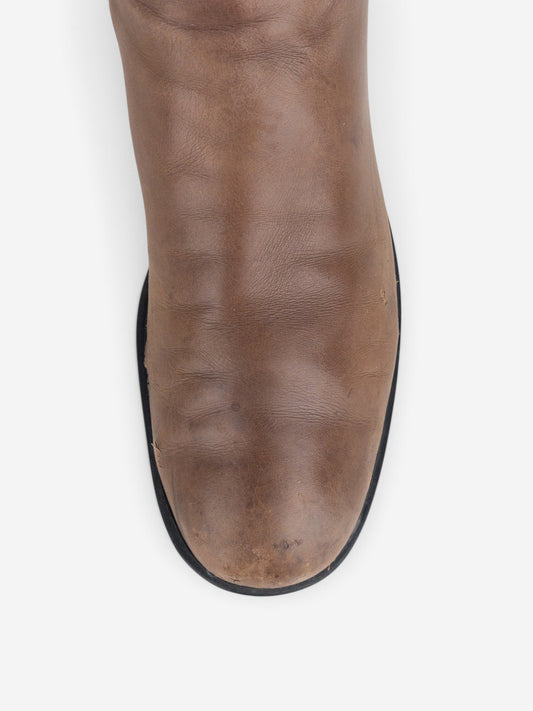 Prada 2000s Knee High Riding Biker Boots – detail view