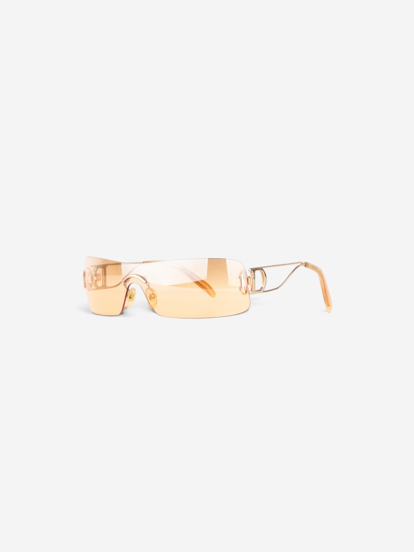 Dior by Galliano 2000s 'Miss Diorella' Wrap Mask Shield Sunglasses – angled view