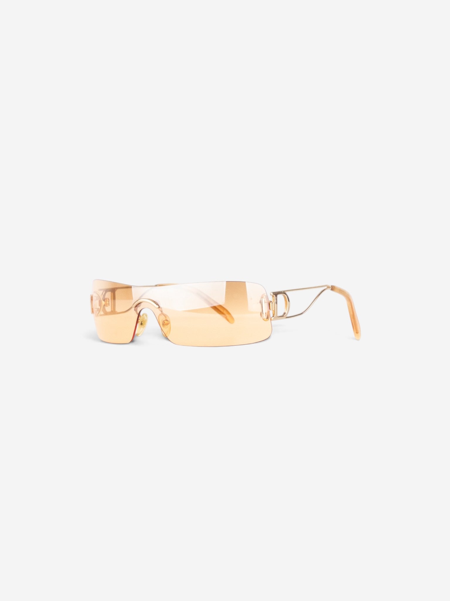 Dior by Galliano 2000s 'Miss Diorella' Wrap Mask Shield Sunglasses – angled view