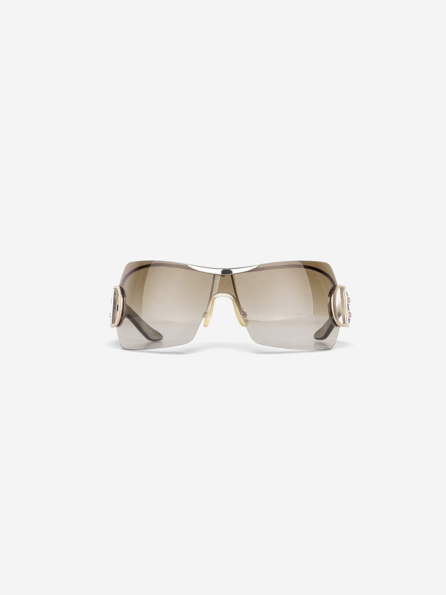 Dior by Galliano 2000s 'Airspeed 1' Wrap Mask Shield Sunglasses – front view