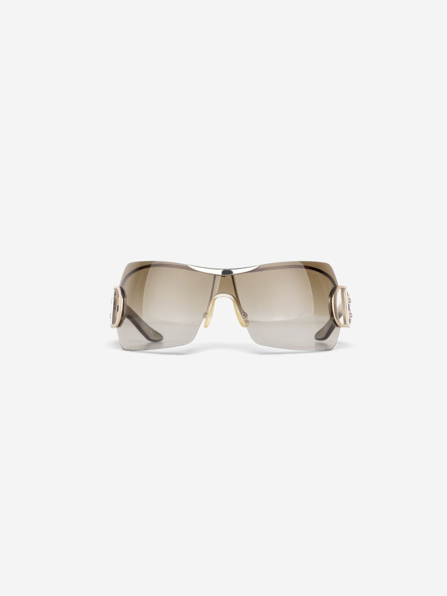 Dior by Galliano 2000s 'Airspeed 1' Wrap Mask Shield Sunglasses – front view