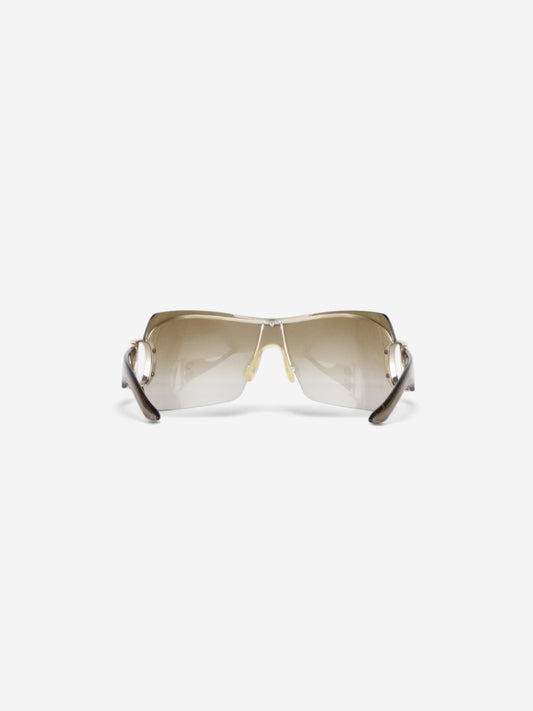 Dior by Galliano 2000s 'Airspeed 1' Wrap Mask Shield Sunglasses – back view