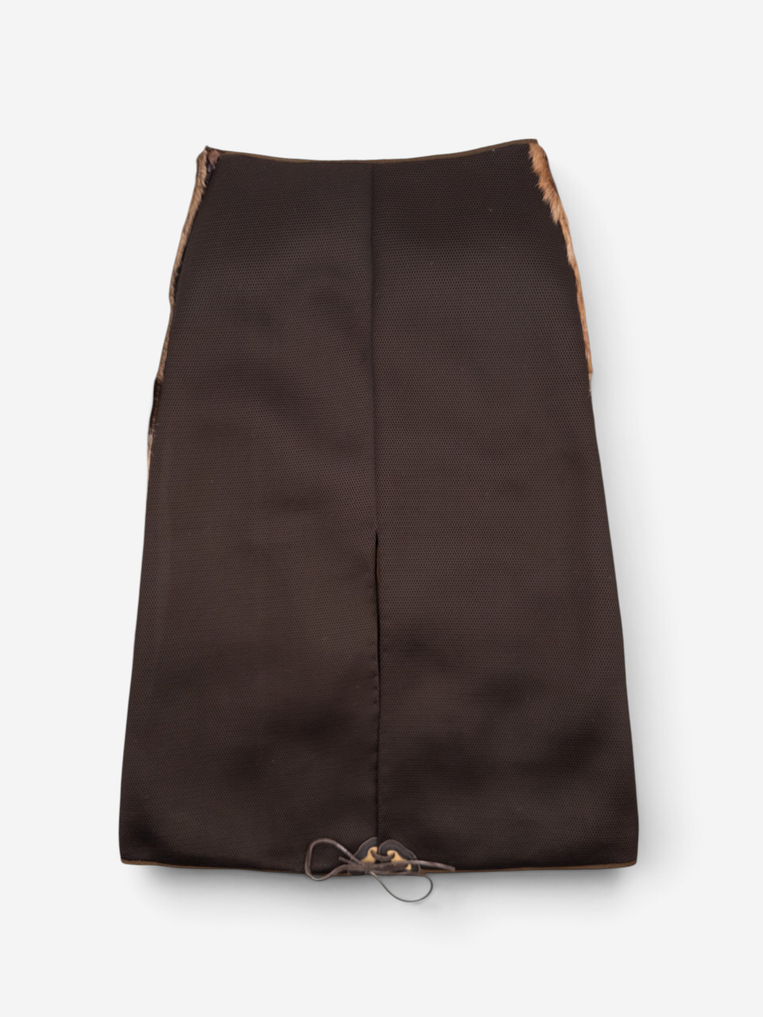 Miu Miu AW99 Cowhide Patchwork Maxi-Skirt – back view