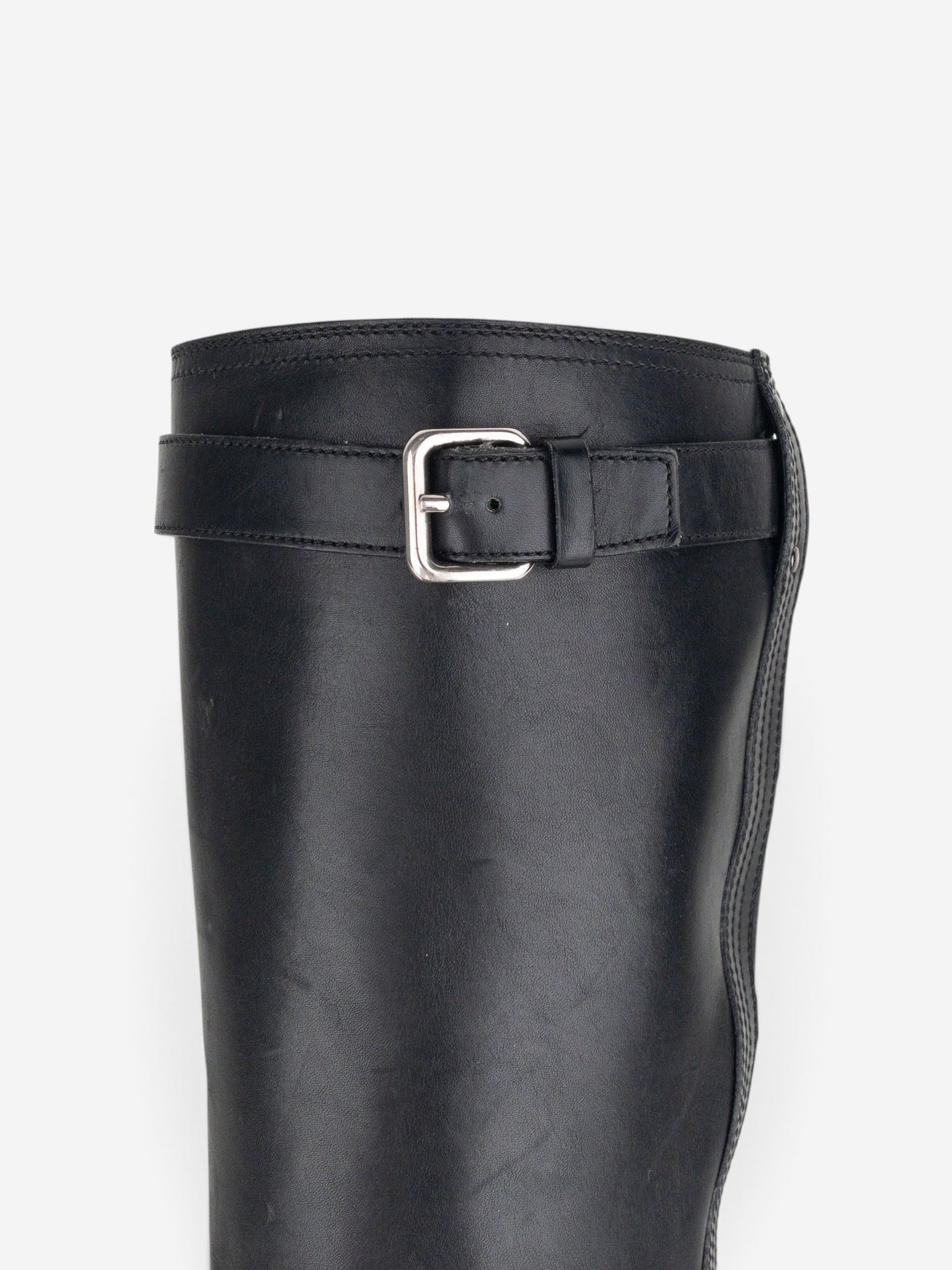Prada 2000s Knee High Double-Buckle Riding Boots – detail view