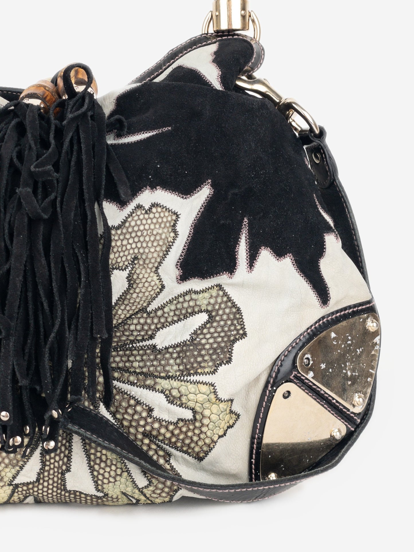 Gucci by Tom Ford 2000s Babouska Floral Patchwork ‘Indy’ Hobo Shoulder Bag