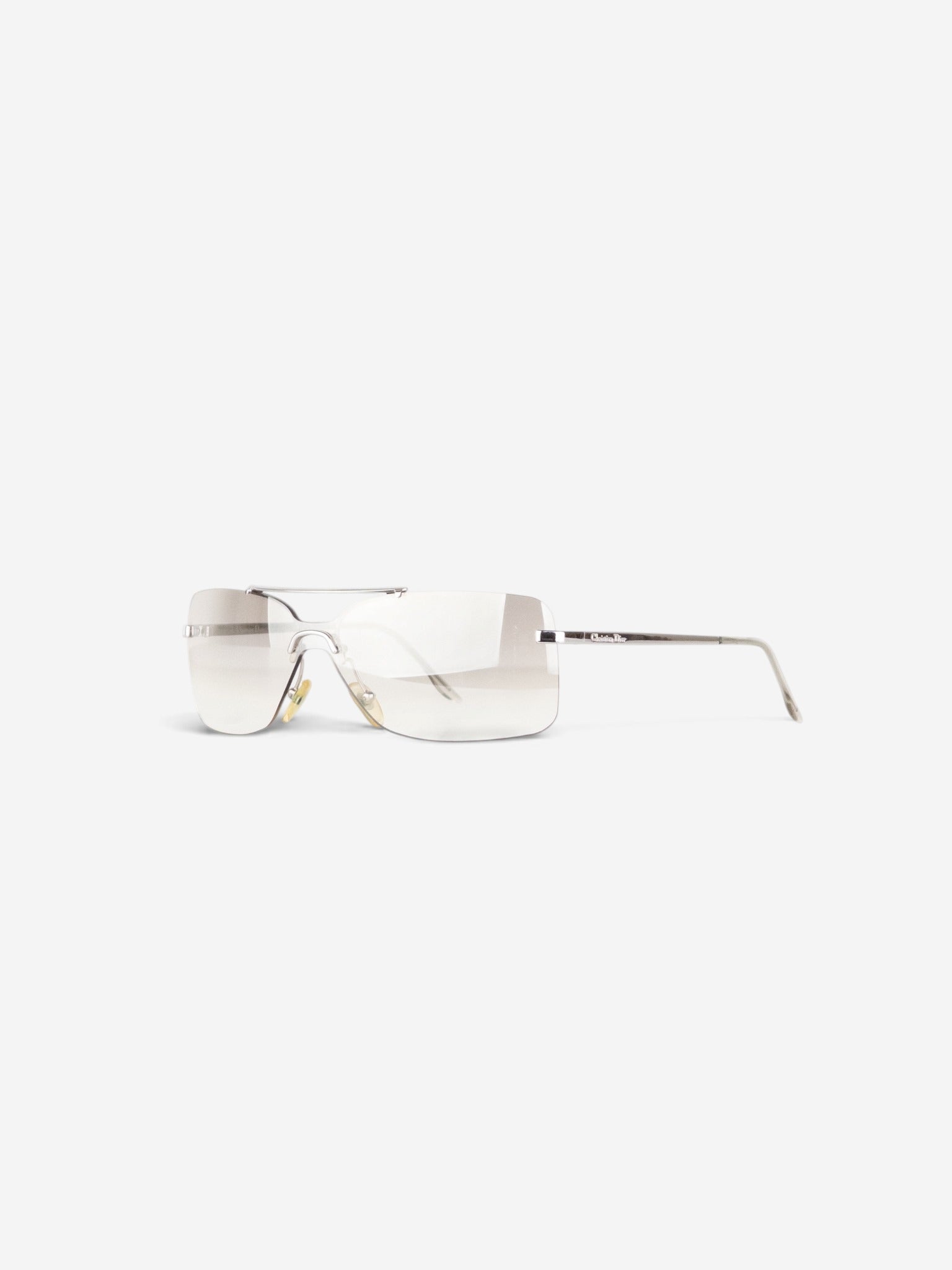 Dior by Galliano 2000s 'Mini Motard' Wrap Mask Shield Sunglasses – angled view