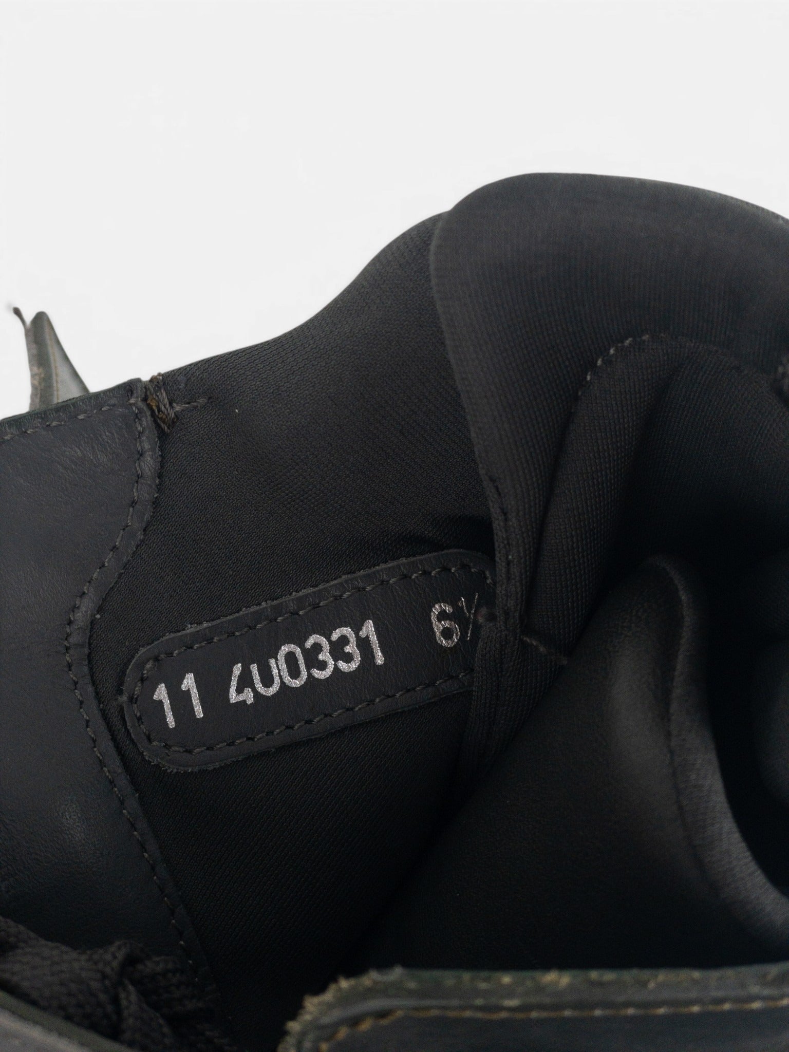 Prada AW99 Square Toe Vibram Combat Boots – detail view