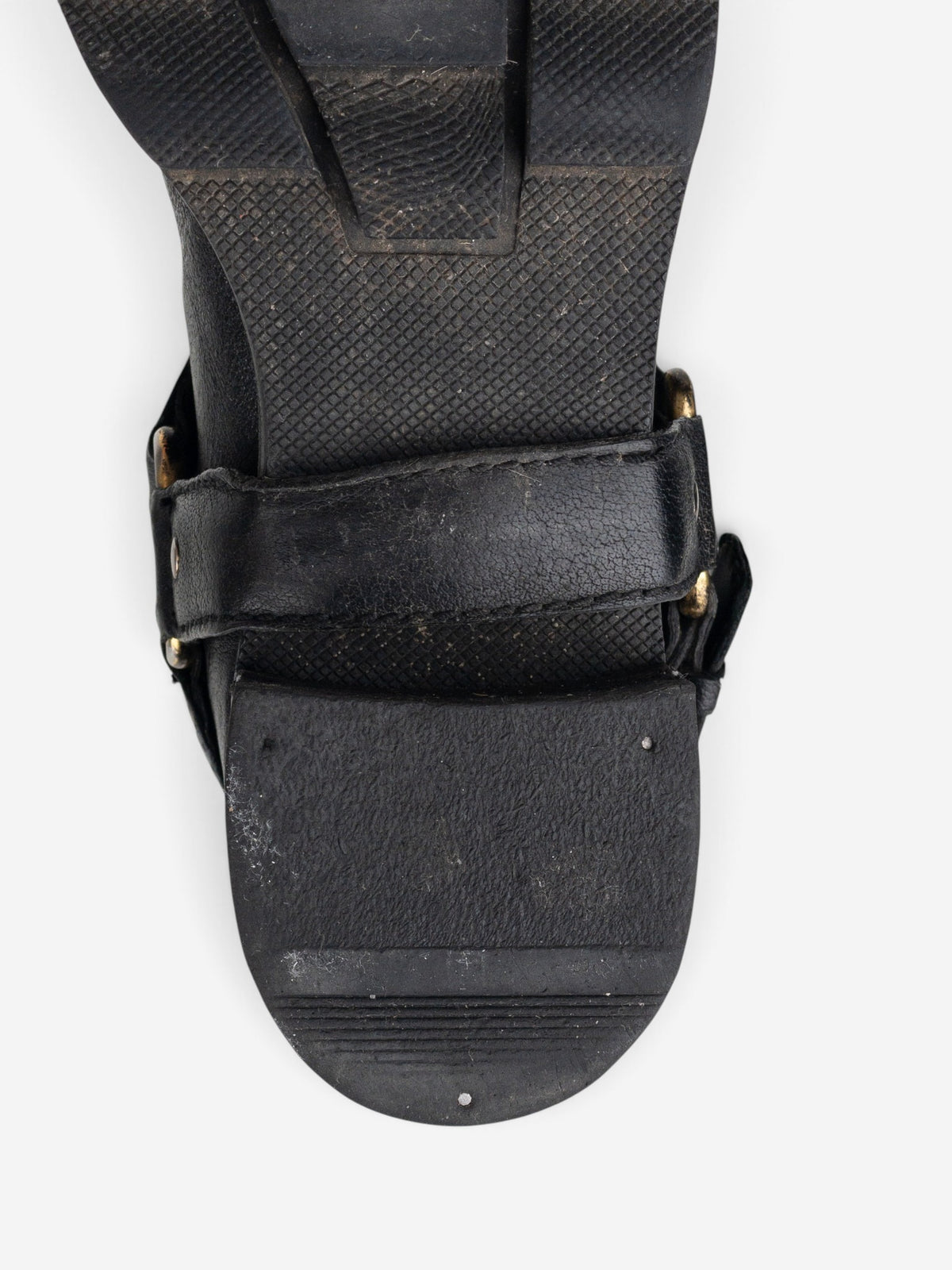 Prada 2000s Knee-High Biker Harness Riding Boots – detail view