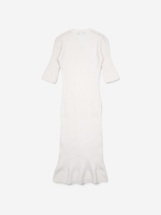 Chanel SS22 Prototype Crystal CC Bodycon Ribbed Knit Mini Dress