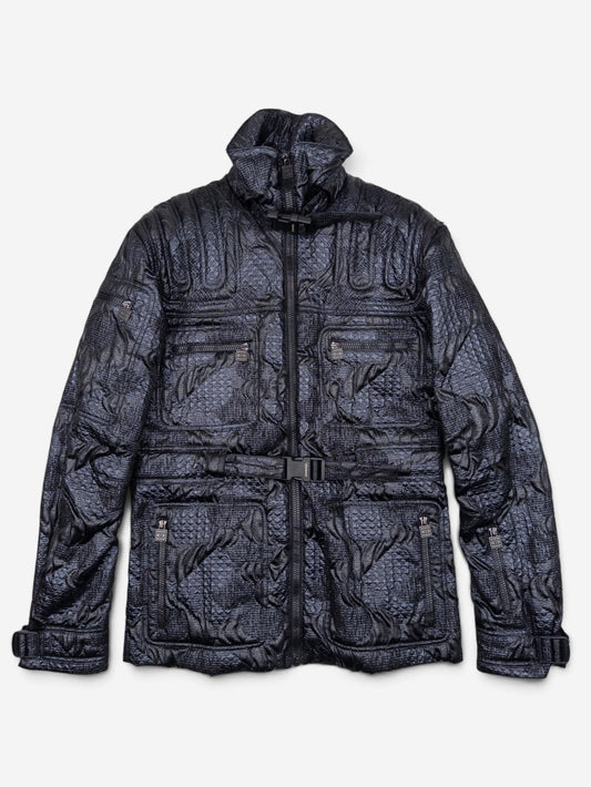 Chanel by Karl Lagerfeld AW08 Embroidery Biker Sports Ski Puffer Jacket – front view