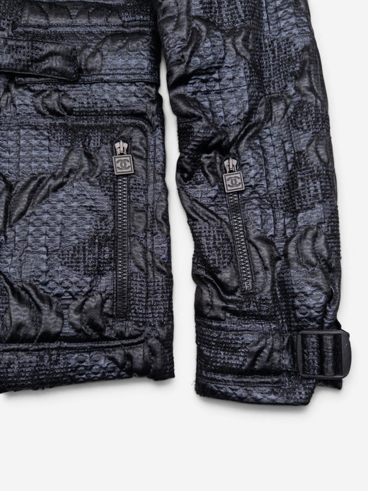 Chanel by Karl Lagerfeld AW08 Embroidery Biker Sports Ski Puffer Jacket – view 2