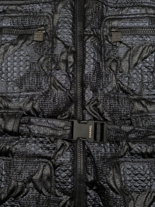 Chanel by Karl Lagerfeld AW08 Embroidery Biker Sports Ski Puffer Jacket – view 3