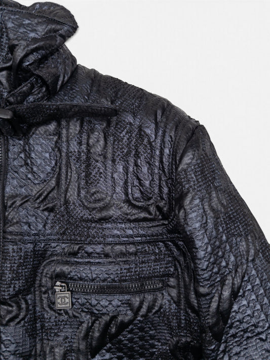 Chanel by Karl Lagerfeld AW08 Embroidery Biker Sports Ski Puffer Jacket – view 6