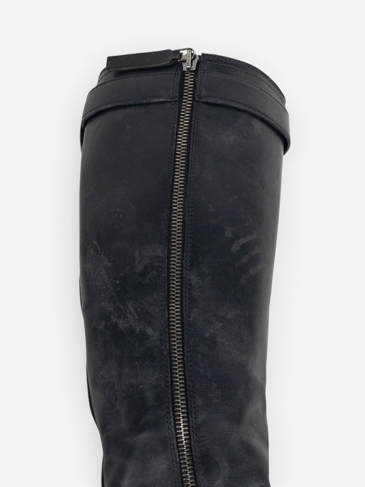 Prada 2000s Knee High Double-Buckle Riding Boots – detail view