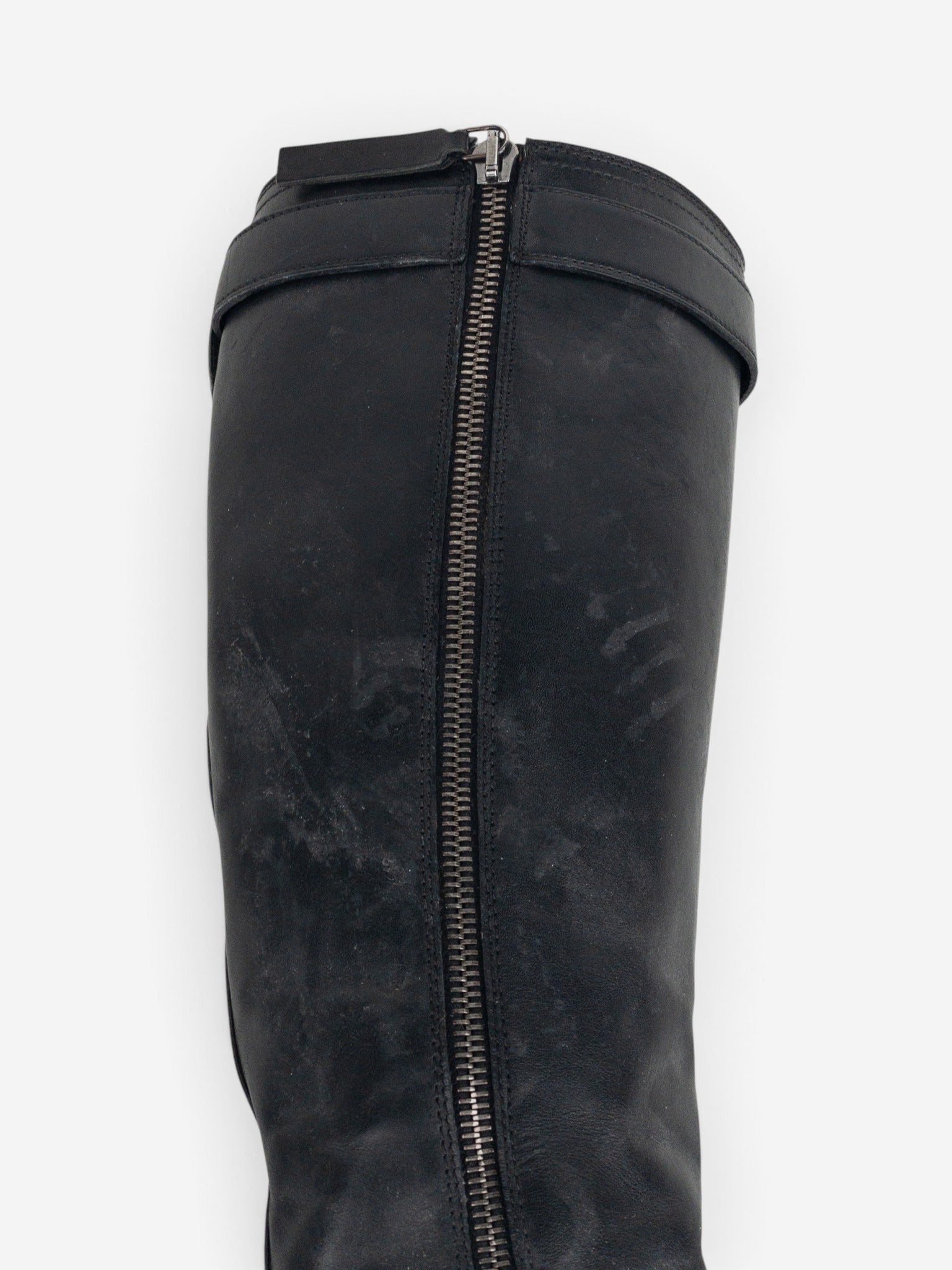 Prada 2000s Knee High Double-Buckle Riding Boots – detail view