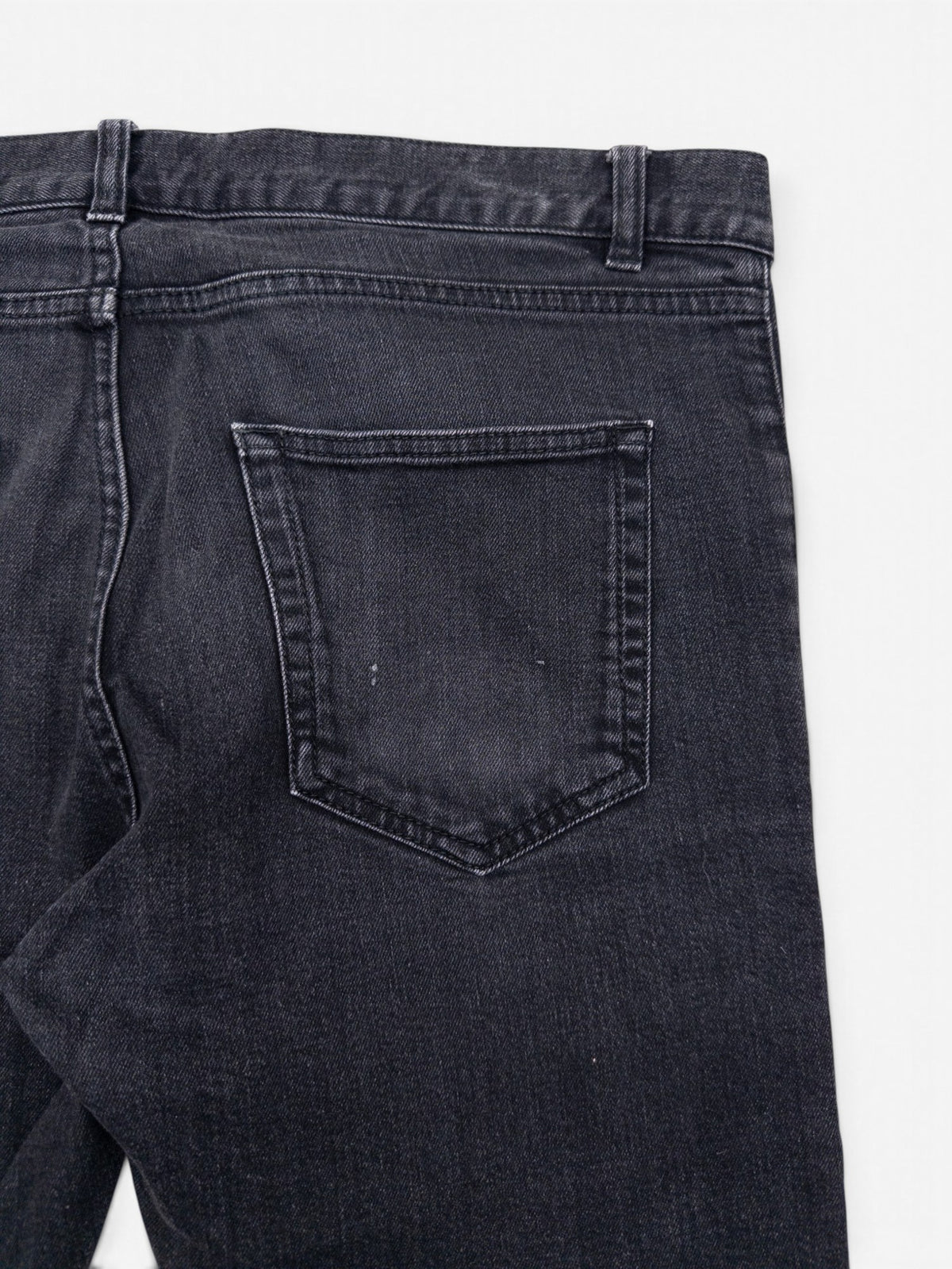 Saint Laurent by Anthony Vaccarello AW16 D02 Scab Patch Denim Jeans – back pocket detail