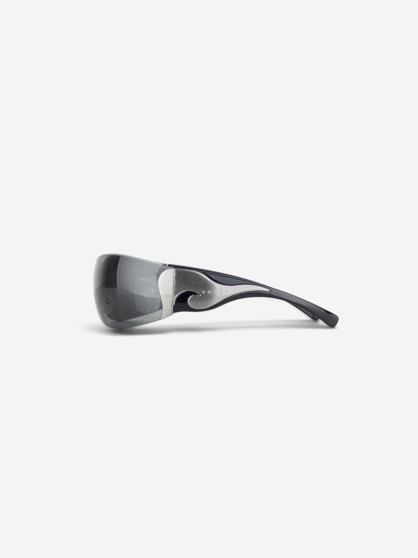 Prada SS04 'SRP58F' Flame Wrap Mask Shield Sunglasses – side view