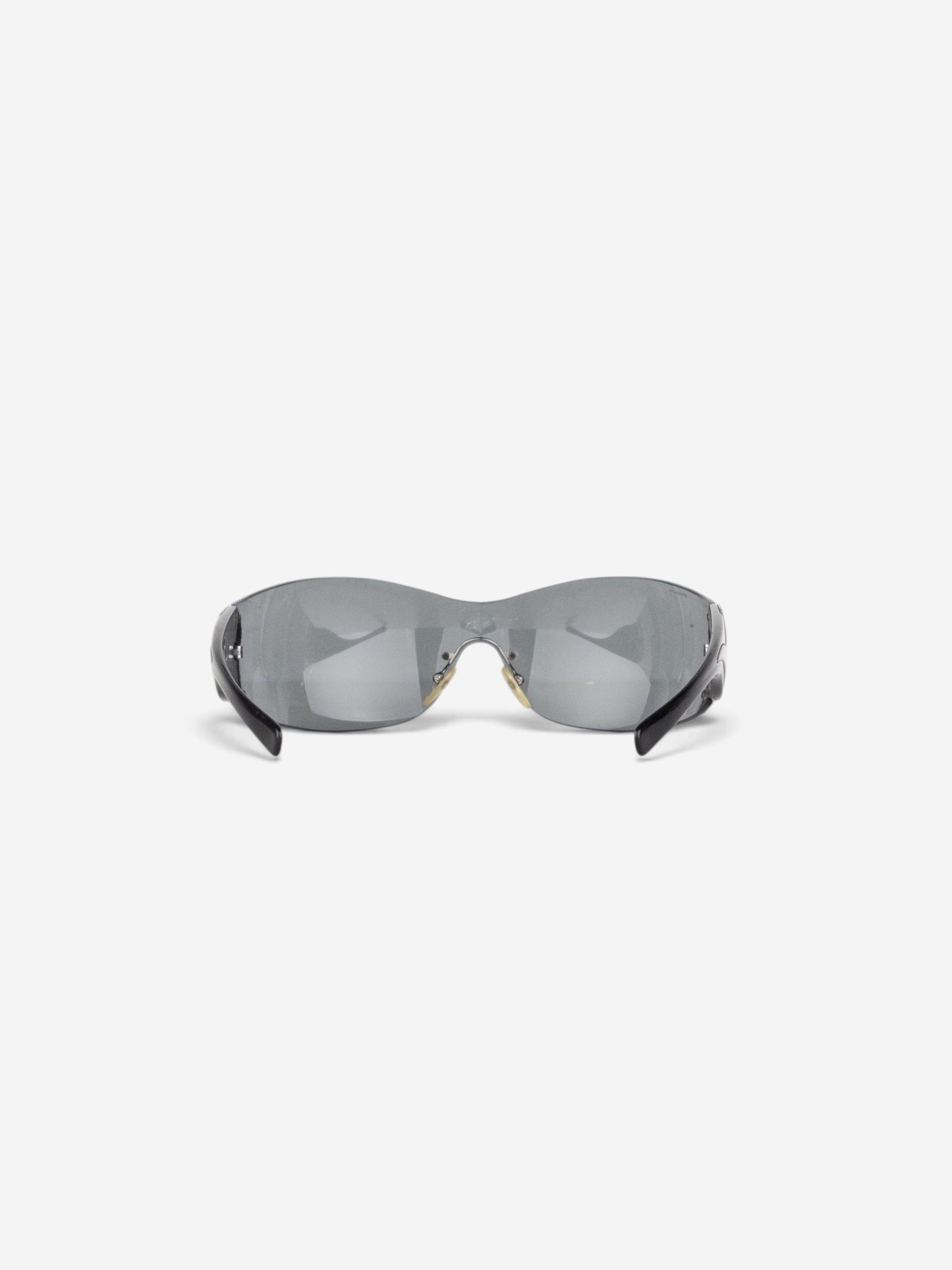 Prada SS04 'SRP58F' Flame Wrap Mask Shield Sunglasses – back view