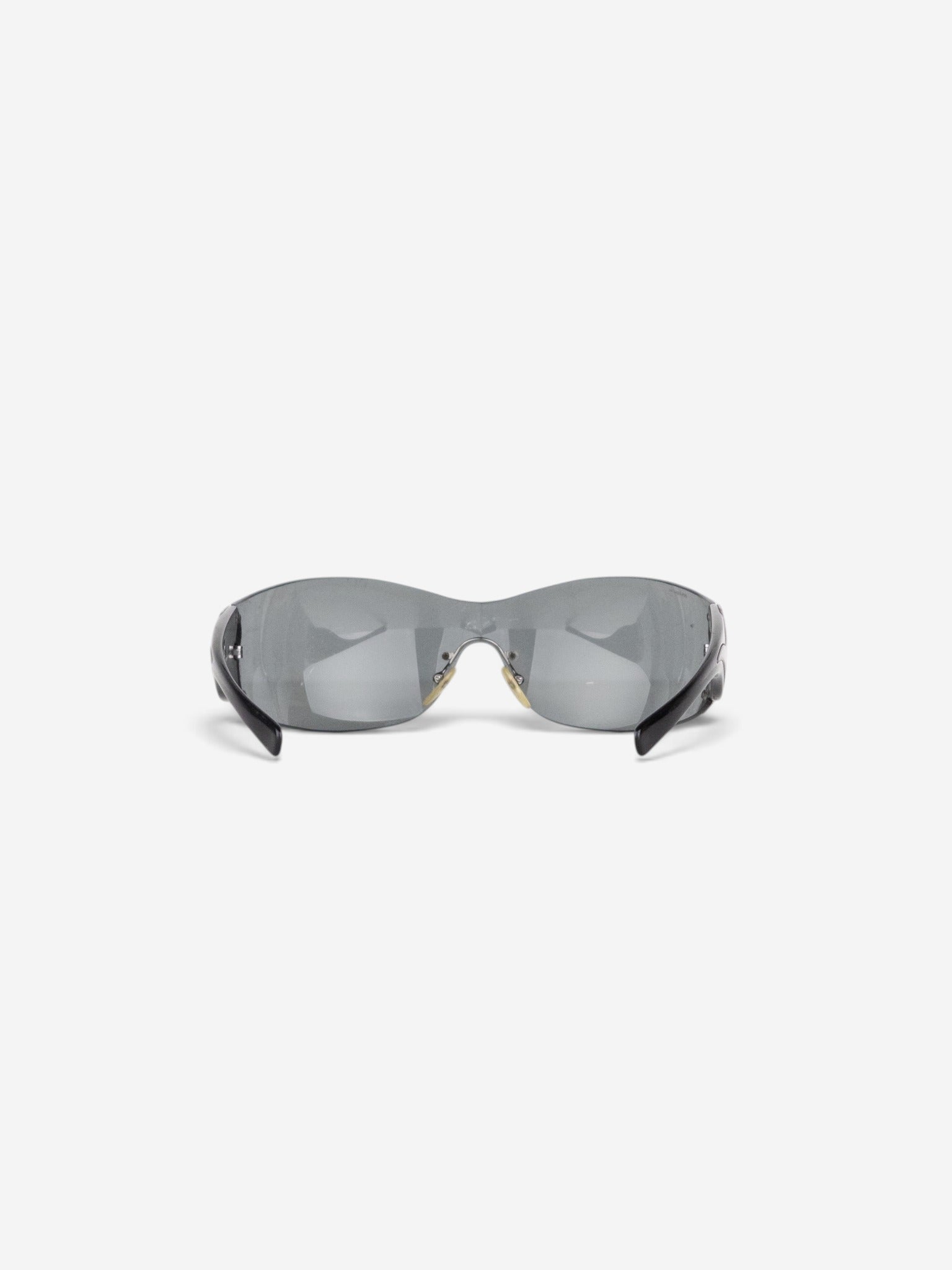 Prada SS04 'SRP58F' Flame Wrap Mask Shield Sunglasses – back view