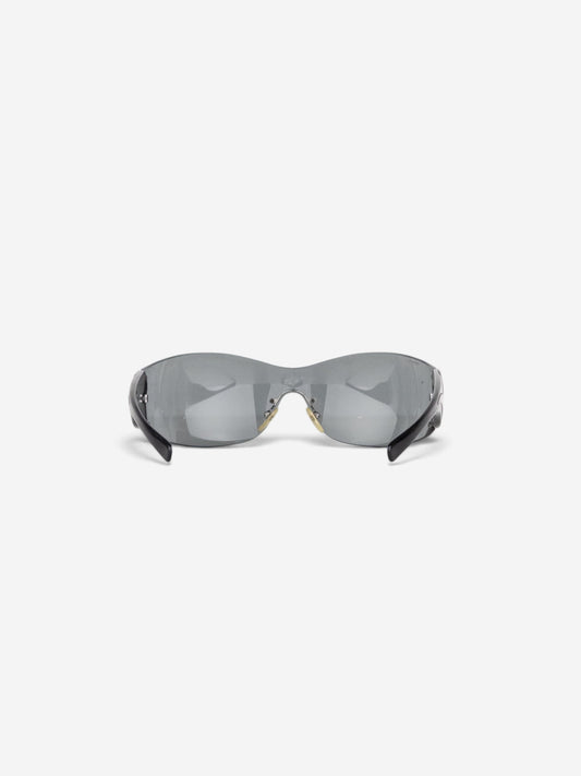 Prada SS04 'SRP58F' Flame Wrap Mask Shield Sunglasses – back view