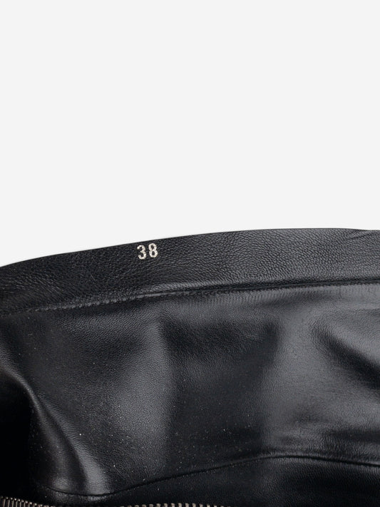 Prada 2000s Knee High Double-Buckle Riding Boots – detail view