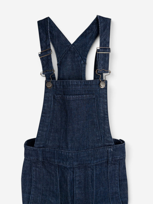 Prada 2000s Denim Dungarees – bib and strap detail