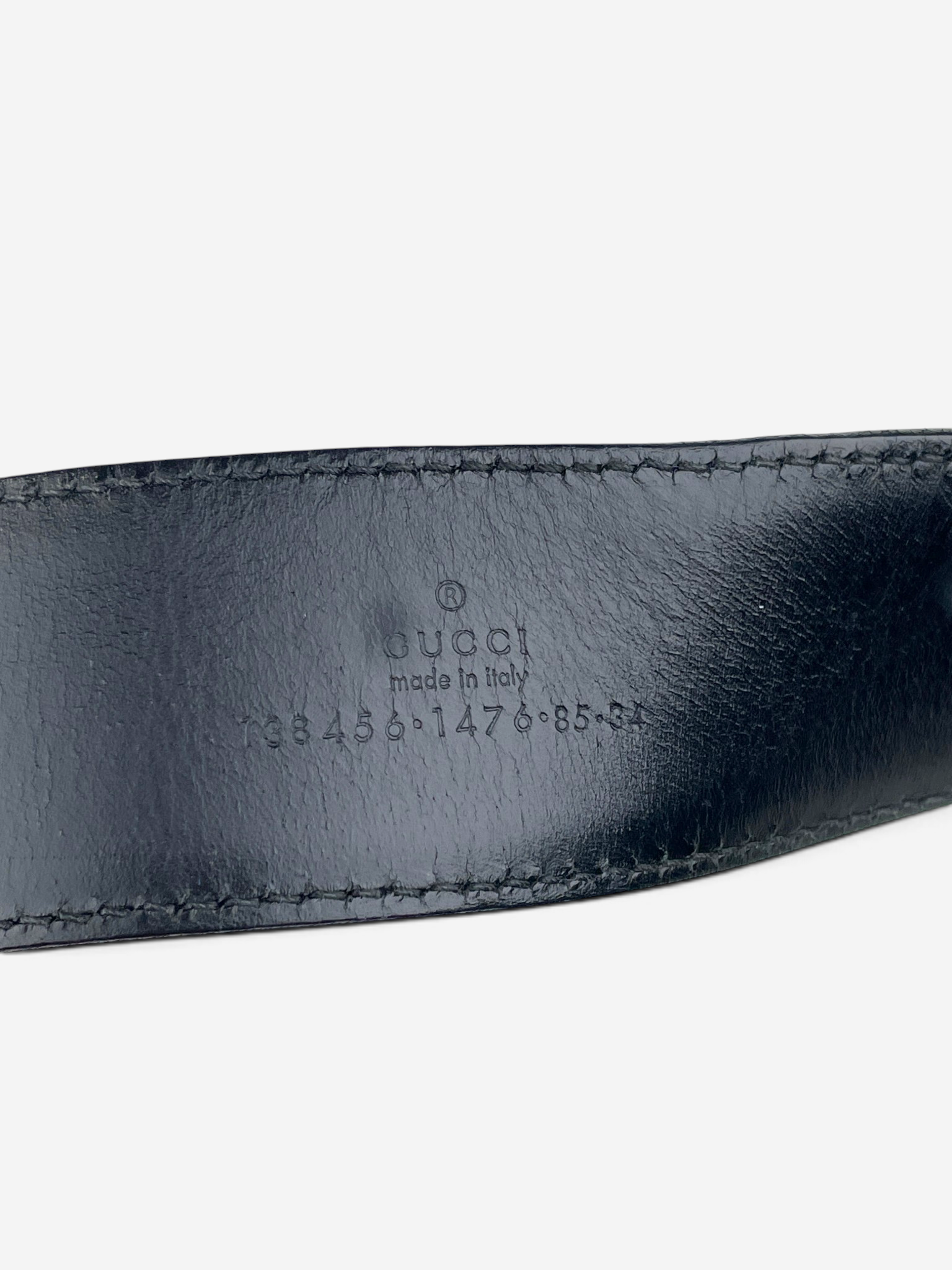 Gucci by Frida Giannini 2010s Bamboo Buckle Leather Belt – detail view 2