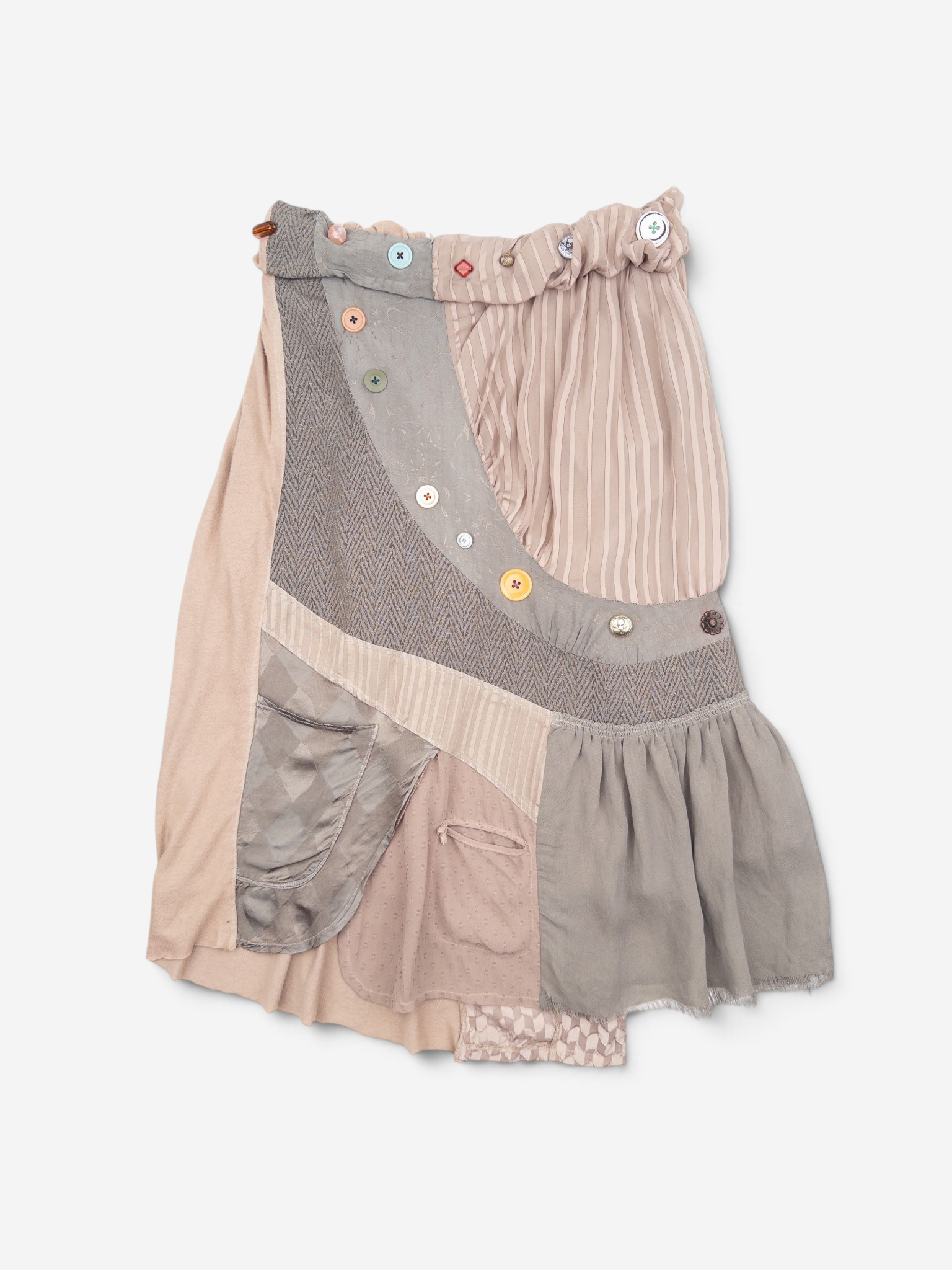 Undercover AW04 But Beautiful Reconstructed Patchwork Skirt – front view