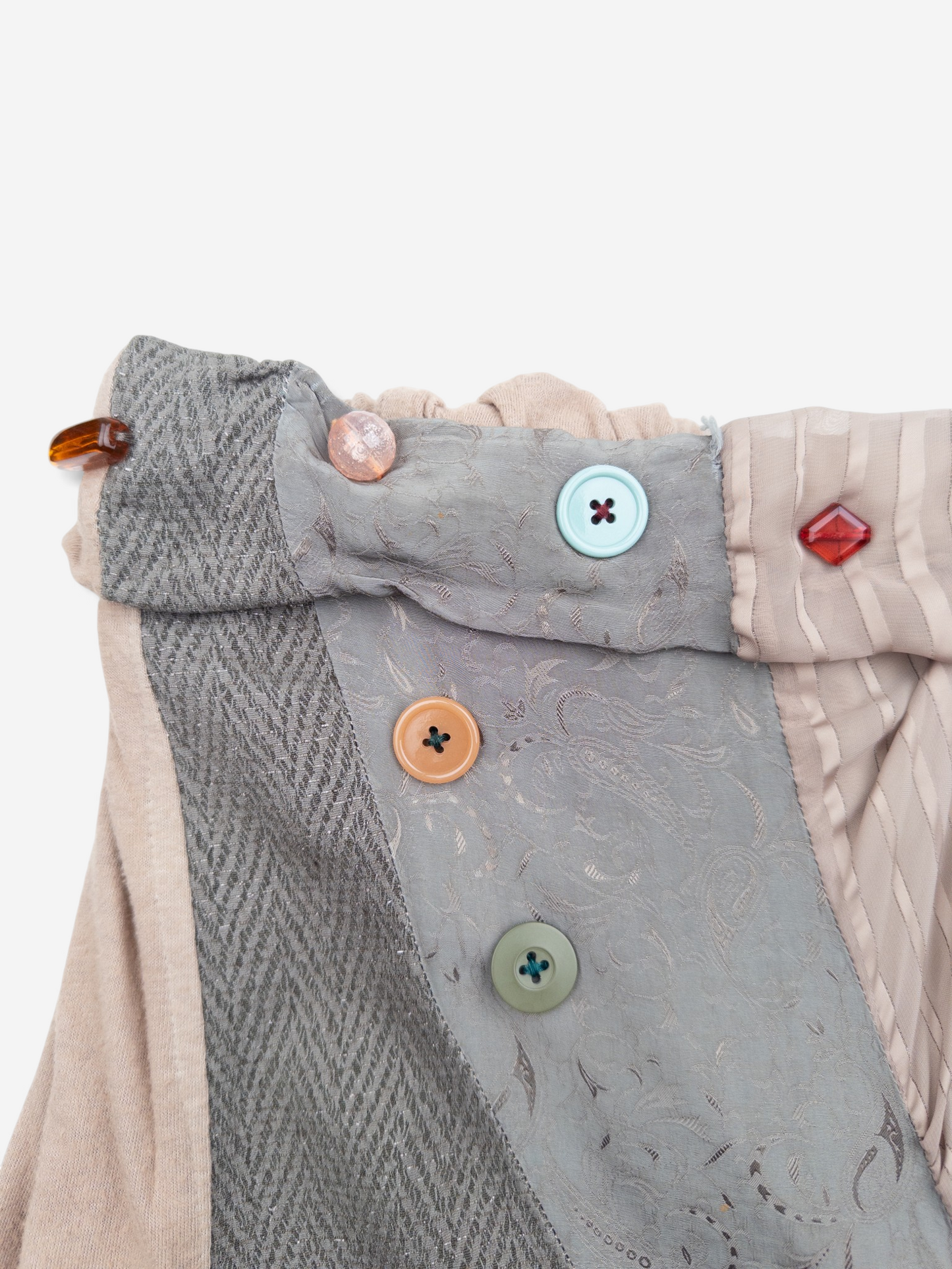 Undercover AW04 But Beautiful Reconstructed Patchwork Skirt – patchwork panel detail