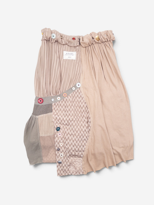 Undercover AW04 But Beautiful Reconstructed Patchwork Skirt – back view