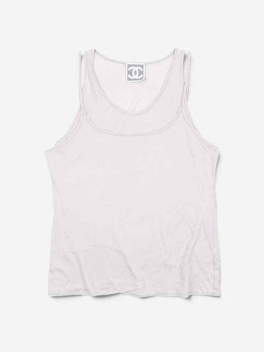 Chanel by Karl Lagerfeld SS09 Double-Layered Sports Tank Top – front view