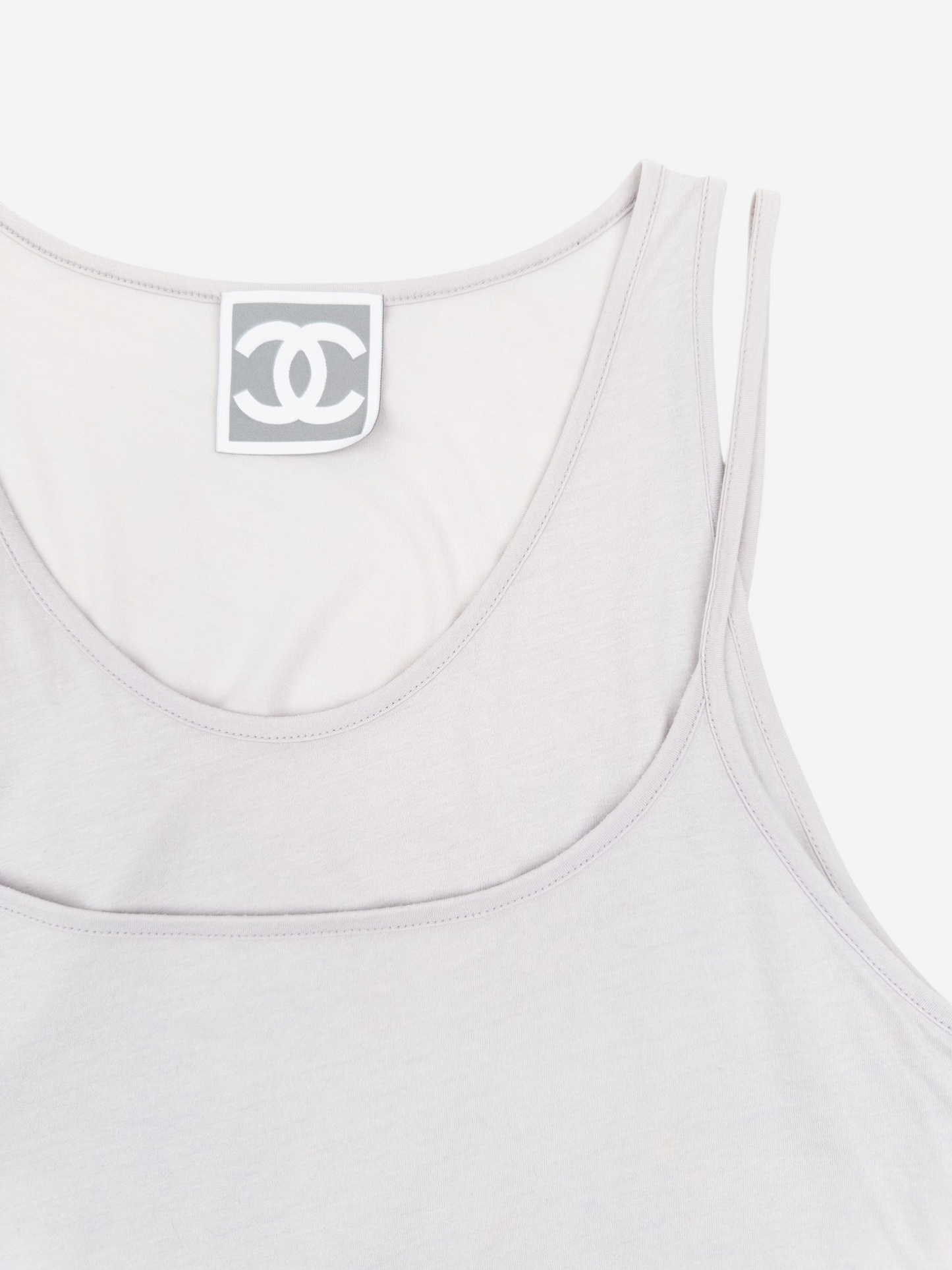 Chanel by Karl Lagerfeld SS09 Double-Layered Sports Tank Top – CC logo detail at the neckline